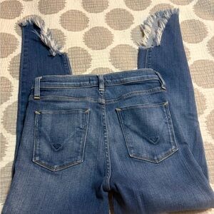 Hudson Jeans Distressed Blue Skinny Jeans